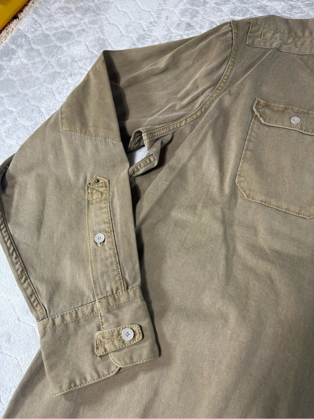 Levi’s XL Heavyweight Workwear Utility Shirt Brown Elbow Patch Button Up NWT